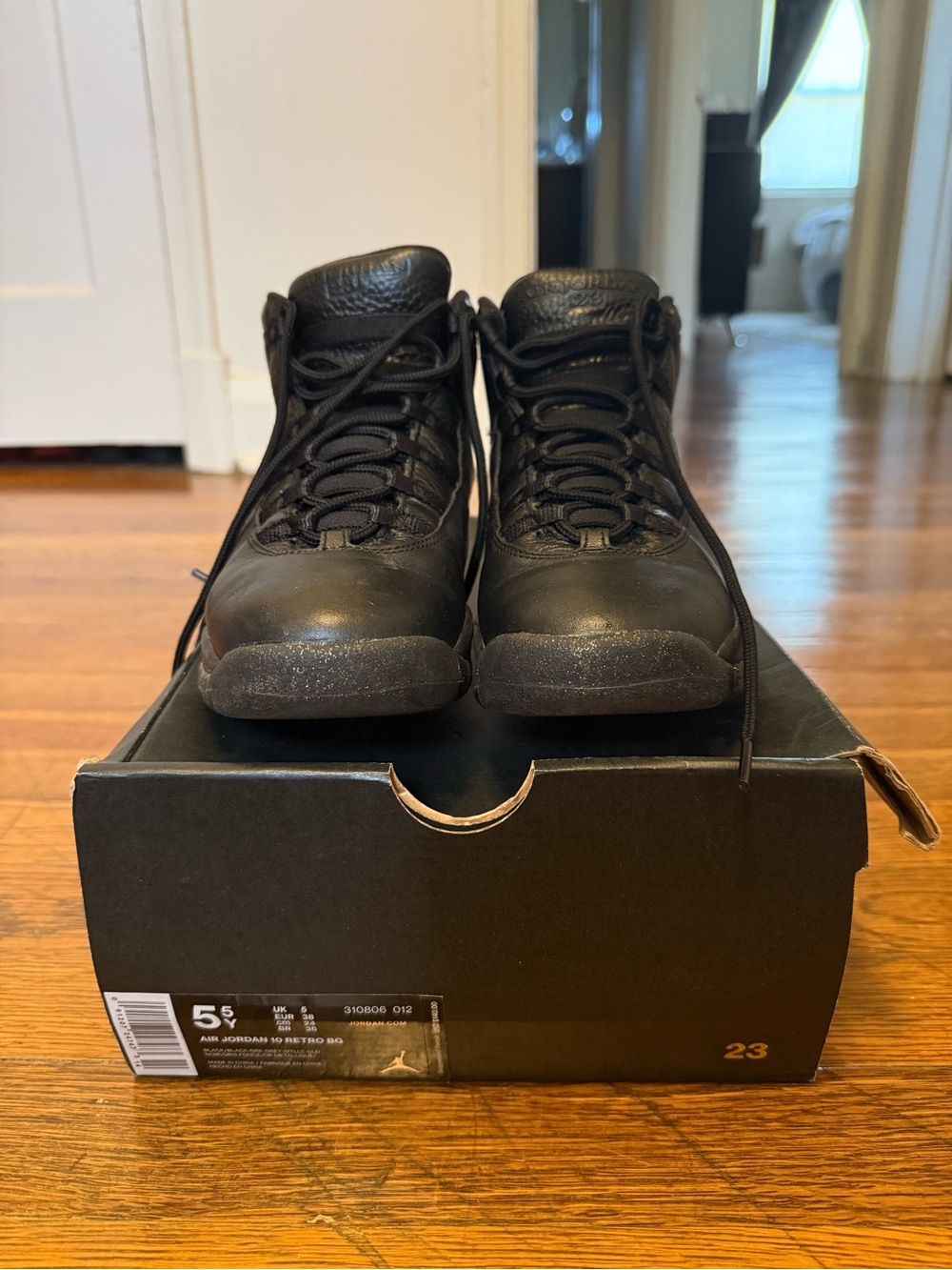 Jordan Kids All-Black High-Top Sneakers